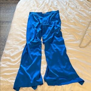 Aiello by Frankies Bikinis Blue Satin Pants